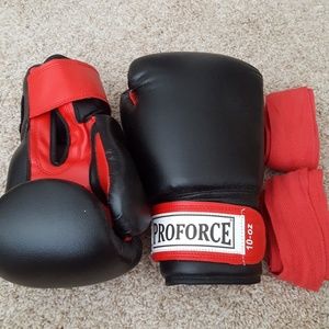 Proforce Red and Black Boxing Gloves